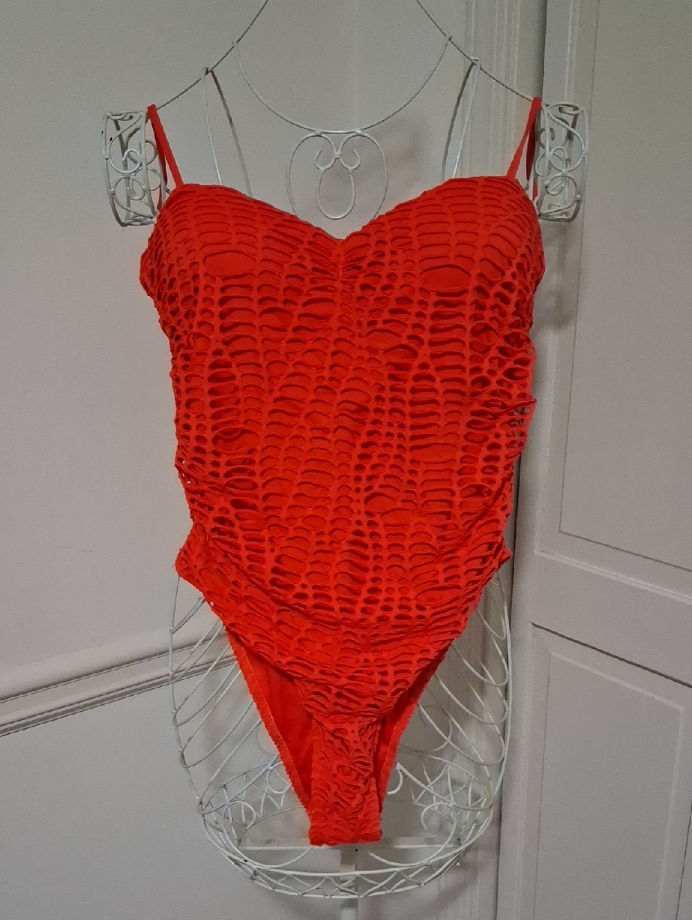 Red Cutout One-Piece Swimsuit
